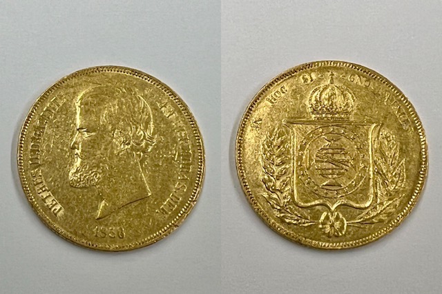 Brasile, Pietro II, 20000 Reis 1856 BB+/qSPL